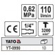 Зубило пневматическое YATO. YT-0990