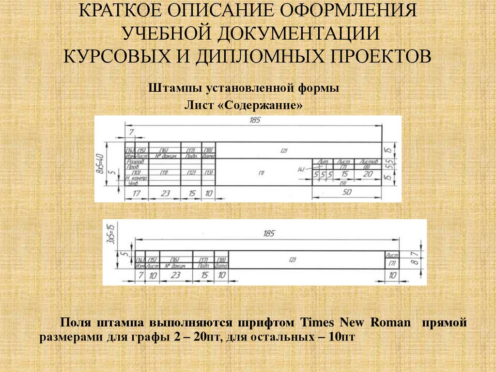 Требования к курсовому проекту