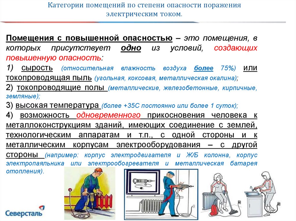 Помещения с классом повышенной опасности