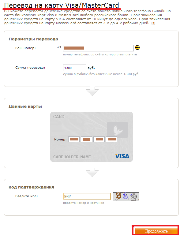 перевести деньги с телефона на карту сбербанка