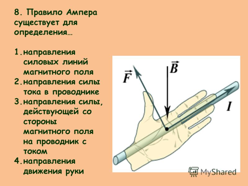 Как направлена относительно рисунка сила ампера действующая на проводник 3 со стороны двух других
