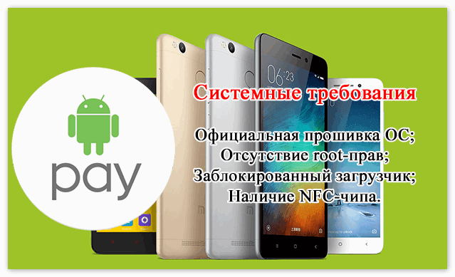 Системные требования для Android Pay на Xiaomi