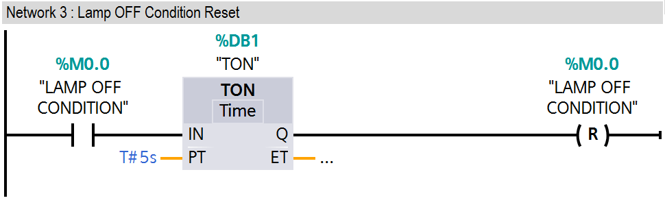 ladder logic blinking light