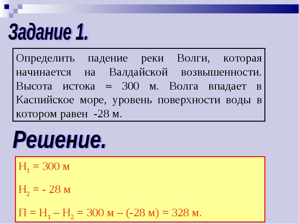 Единица измерения падения реки