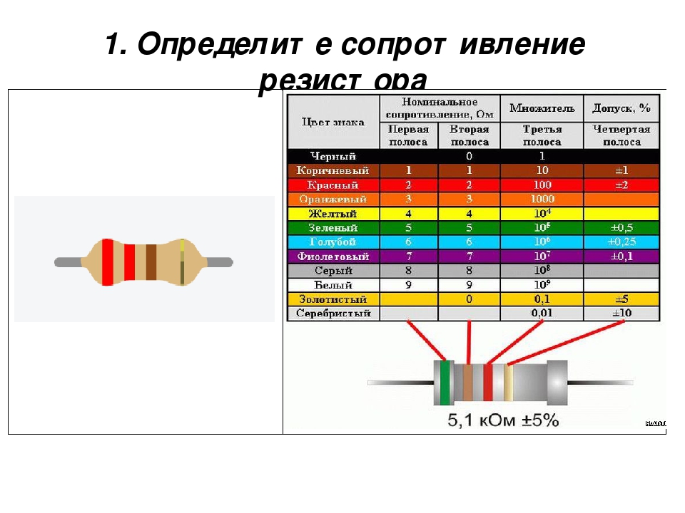 Схема распознавания резисторов