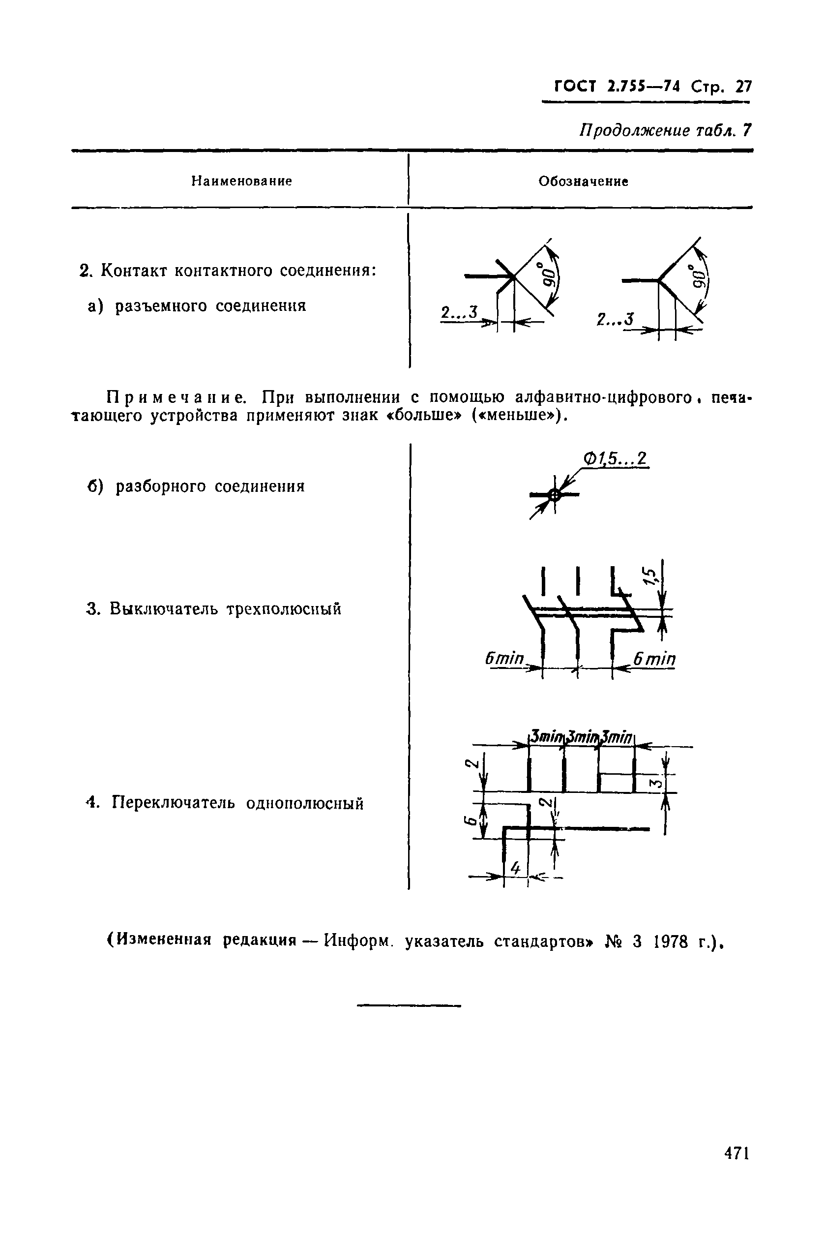 Контакты на схеме гост