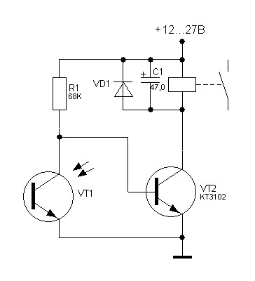 Простейшее фотореле своими руками схема