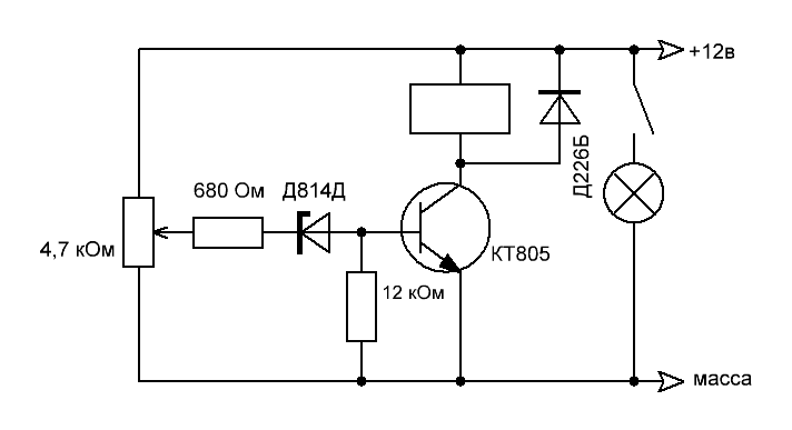 Реле времени своими руками на 12в простая схема