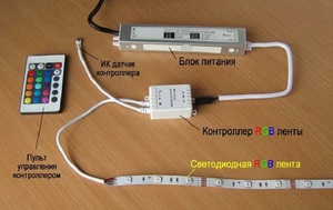 Лента RGB светодиодная как подключается к сети