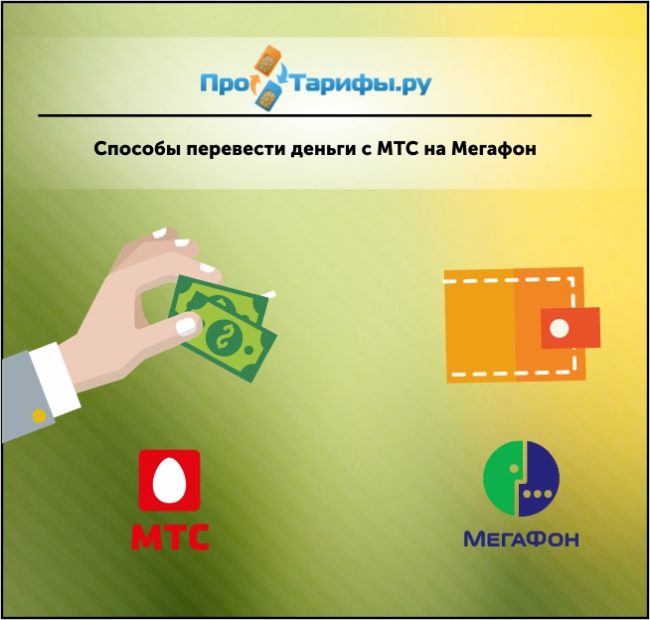 Все способы перевести деньги с МТС на Мегафон