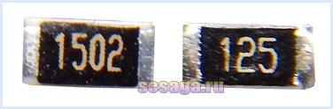 Цифровая маркировка на корпусе резисторов SMD
