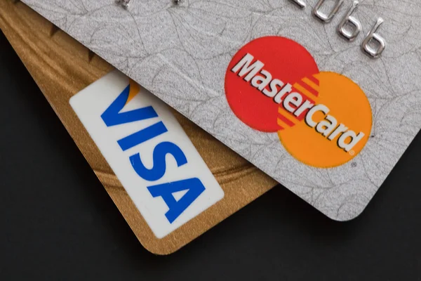 Visa и mastercard — стоковое фото