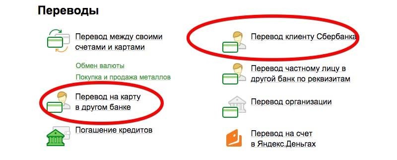 Перевод с карты на крату в Сбербанк онлайн