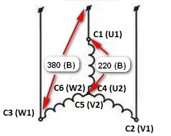 Соединение обмоток звездой