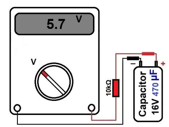 find the value of a capacitor by measuring the Time constant