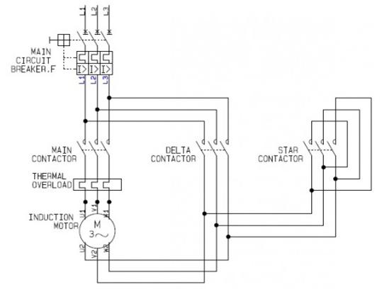 Star Delta Motor Control Power Circuit